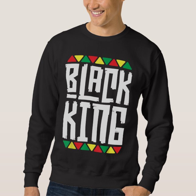 Sudadera Rey Negro para hombres hombres regalo de Melanin m (Anverso)