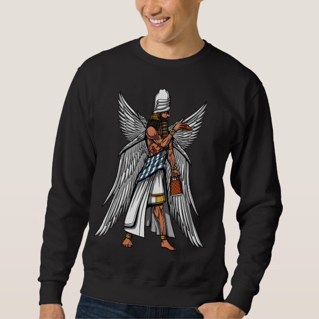 Sudadera Rey sumerio antiguo de dios extranjero de Anunnaki (Anverso)
