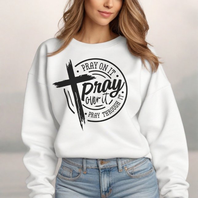 Sudadera Reza contra la biblia cristiana (Express your faith with style and confidence with our meaningful religious design sweatshirt.)
