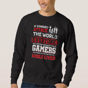 Sudadera Rezagado Jugador de videojuegos de diseño de conso
