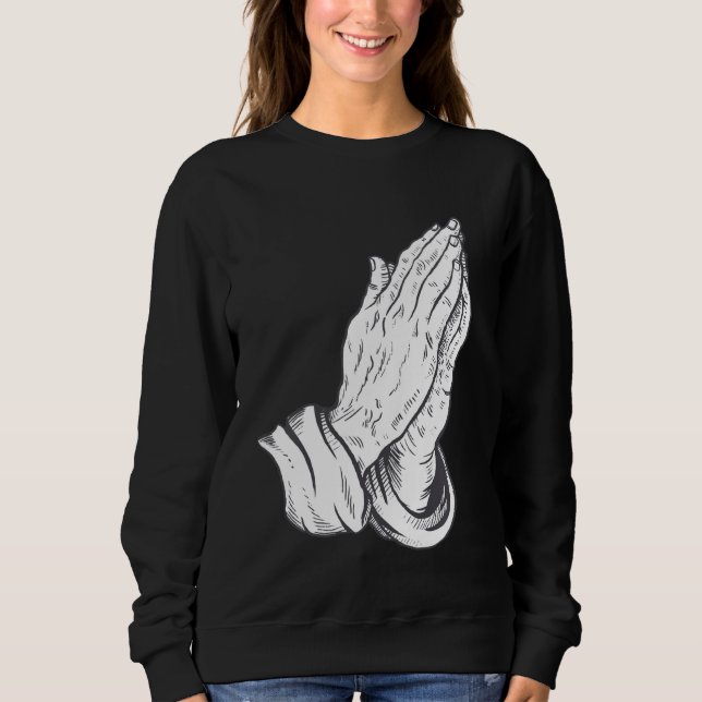 Sudadera Rezando por las manos de Jesús (Anverso)