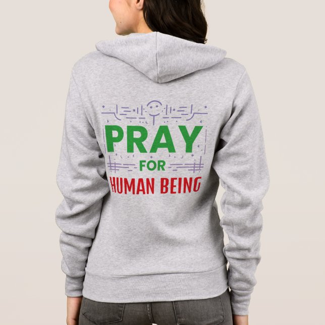 Sudadera Rezar por el ser humano (Reverso)