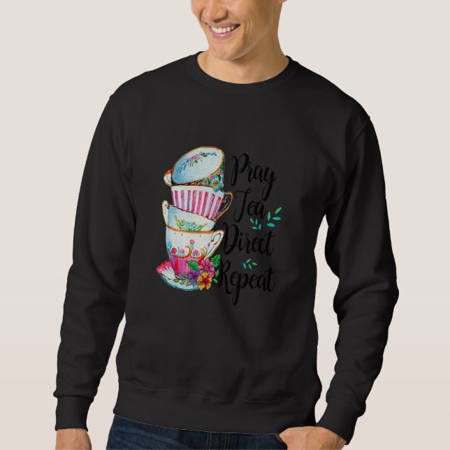 Sudadera Rezar Té Directo Repetir Conversaciones Clásicas C (Anverso)