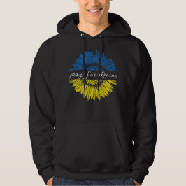 Sudadera Rezo de girasol azul y amarillo para Ucrania
