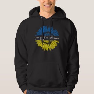 Sudadera Rezo de girasol azul y amarillo para Ucrania