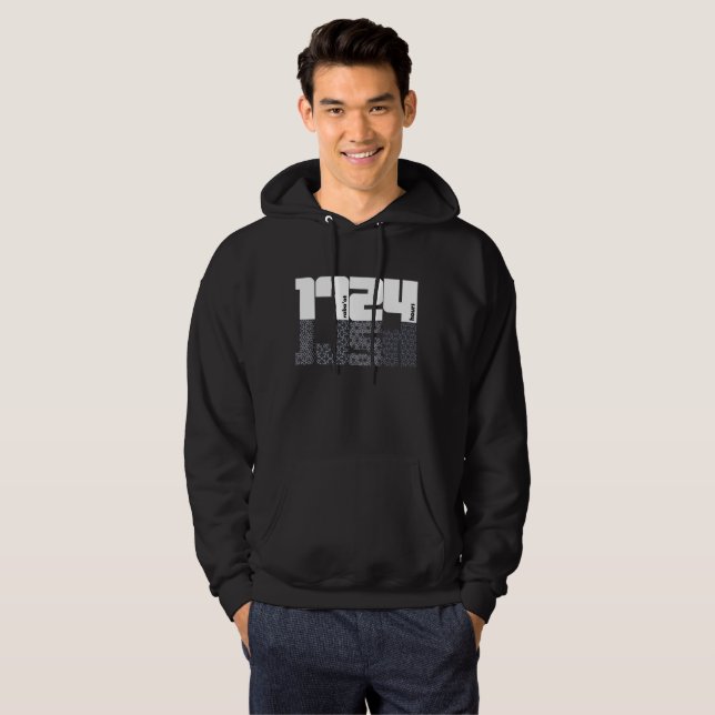 Sudadera Rezo musulmán 5 veces al día hombre negro capucha (Anverso completo)