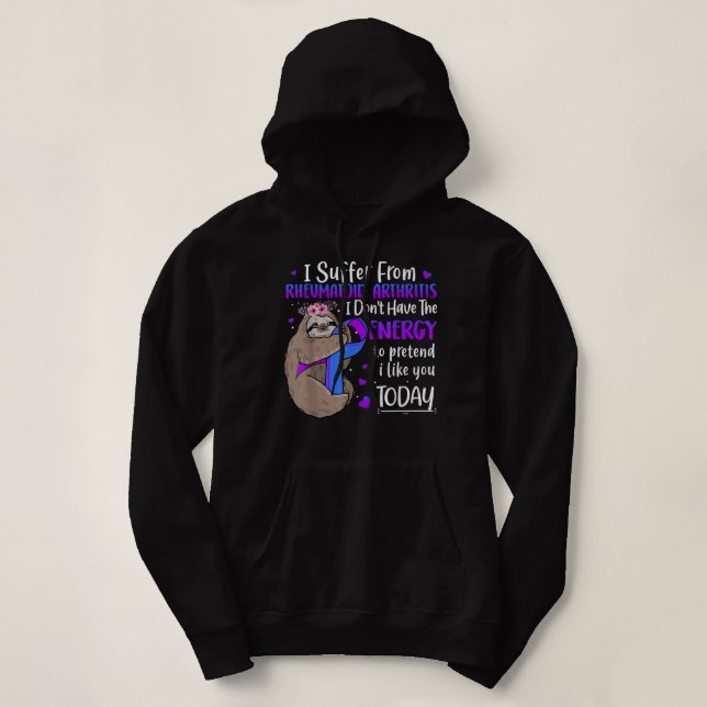 Sudadera Rheumatoid Arthritis Awareness Costume Sloth Gift  (Diseño del anverso)