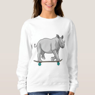 Sudadera Rhino como patinador con patineta