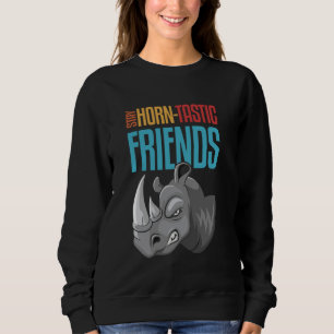 Sudadera Rhino Funny Horn-tastic Design para hombres y muje