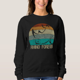Sudadera Rhino para siempre retro contra la caza furtiva sa