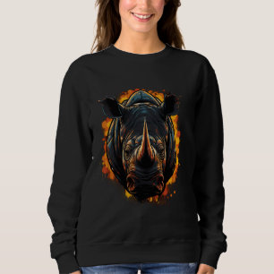 Sudadera Rhinoceros Vida silvestre Animal Arte Splash Rhino
