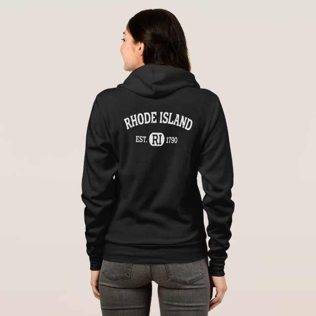 Sudadera Rhode Island Retro Vintage Rhode Island  (Reverso completo)