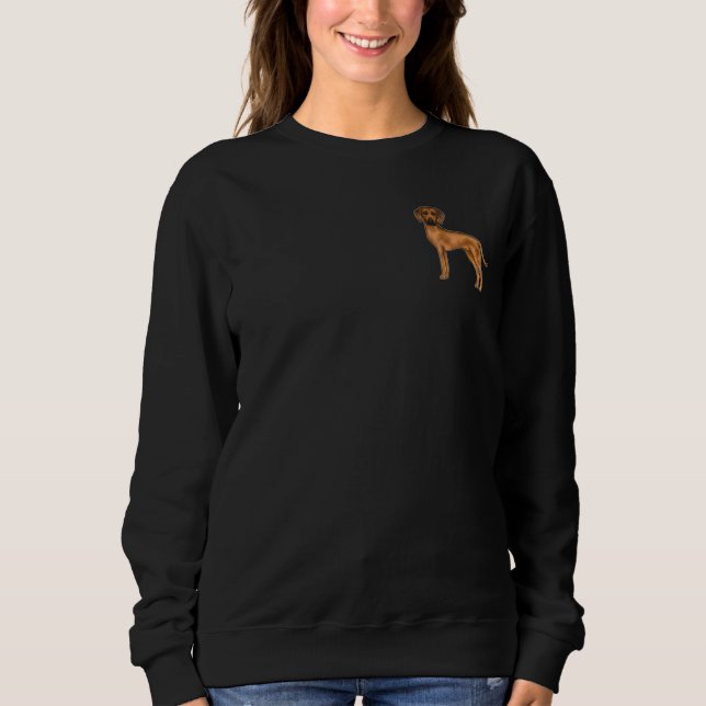 Sudadera Rhodesian Ridgeback Dibujo Animado Lindo Perro Leó (Anverso)