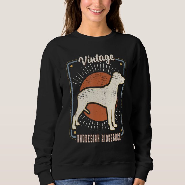 Sudadera Rhodesian Ridgeback Vintage Retro Classic Dog Love (Anverso)