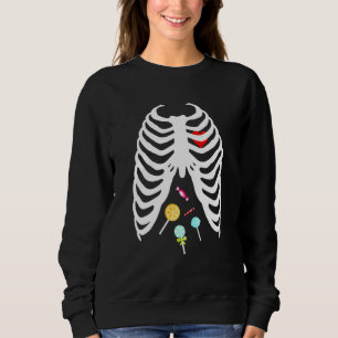 Sudadera Rib Skeleton Cage Candy Cute Kids