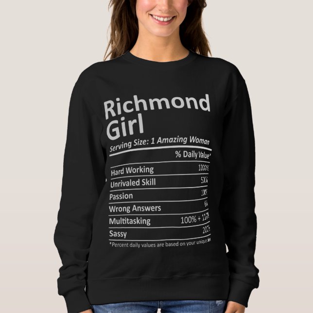 Sudadera Richmond Chica Ca California Funny City Home Roots (Anverso)