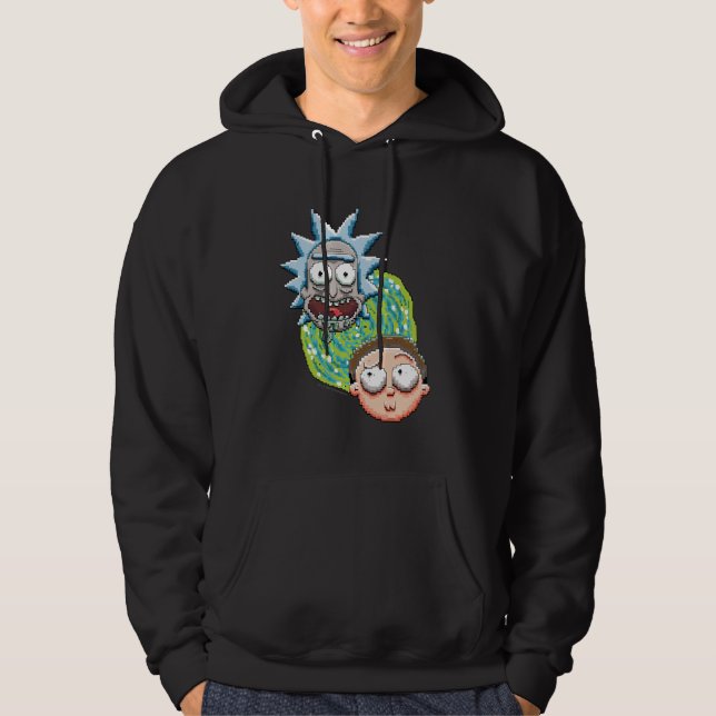 Sudadera RICK AND MORTY™ | Gráfica del portal de píxeles (Anverso)