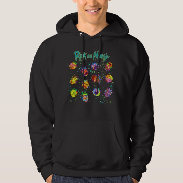 Sudadera RICK AND MORTY™ | Patrón De Swirl Psicodélico (Anverso)