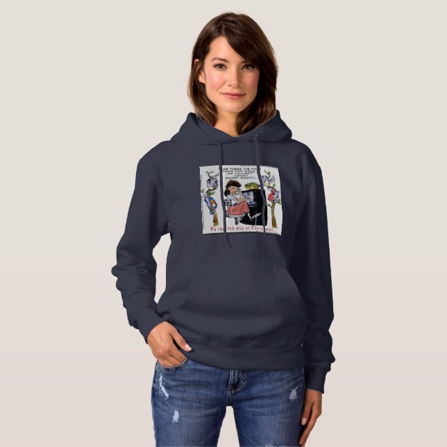 Sudadera Rick London Ernestine Pájaros Cantores Navidad (Anverso completo)