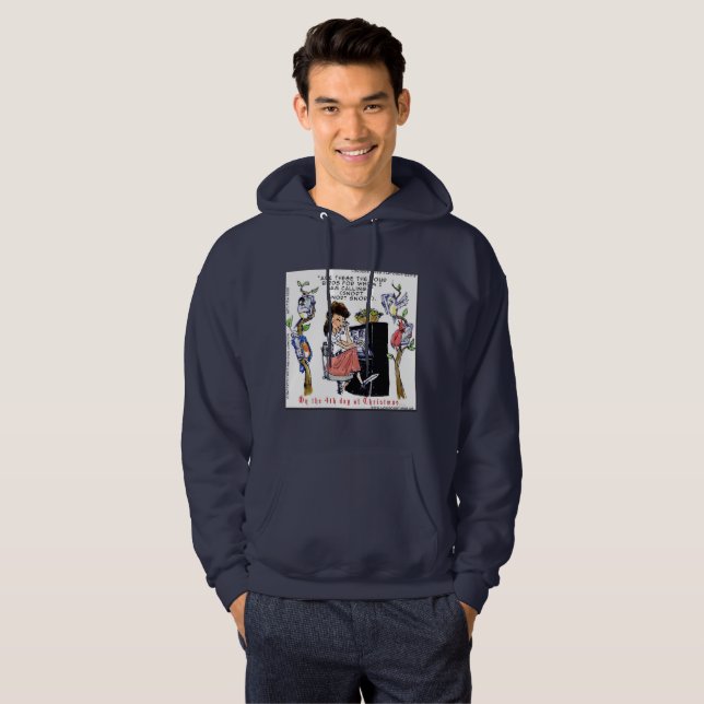 Sudadera Rick London Ernestine Pájaros Cantores Navidad (Anverso completo)