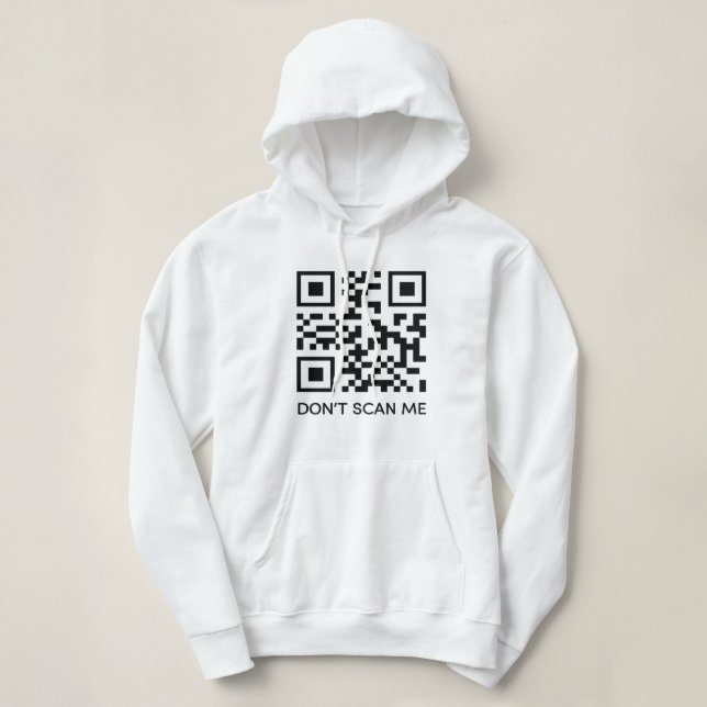Sudadera rick roll gracioso código de exploración QR no me  (Diseño del anverso)