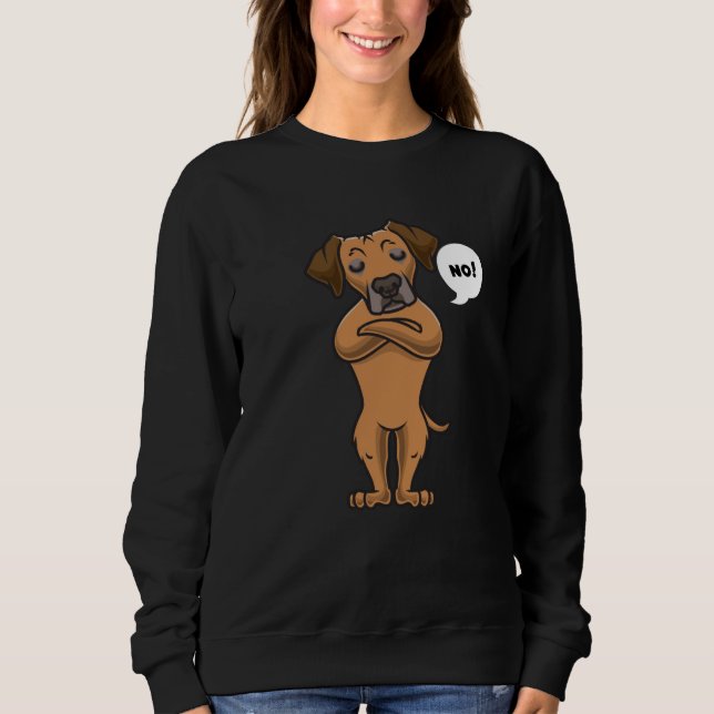 Sudadera Ridgeback perro trinitense Rhodesian divertido (Anverso)
