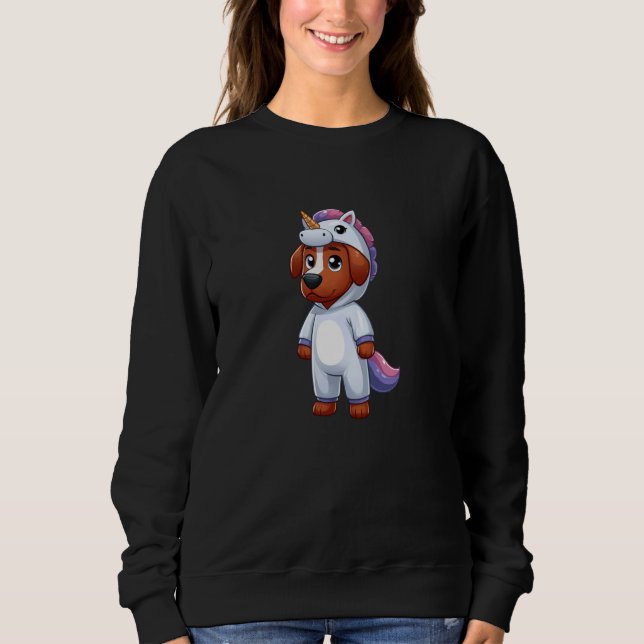 Sudadera Ridgeback Rhodesian Unicorn Perro gracioso mitológ (Anverso)