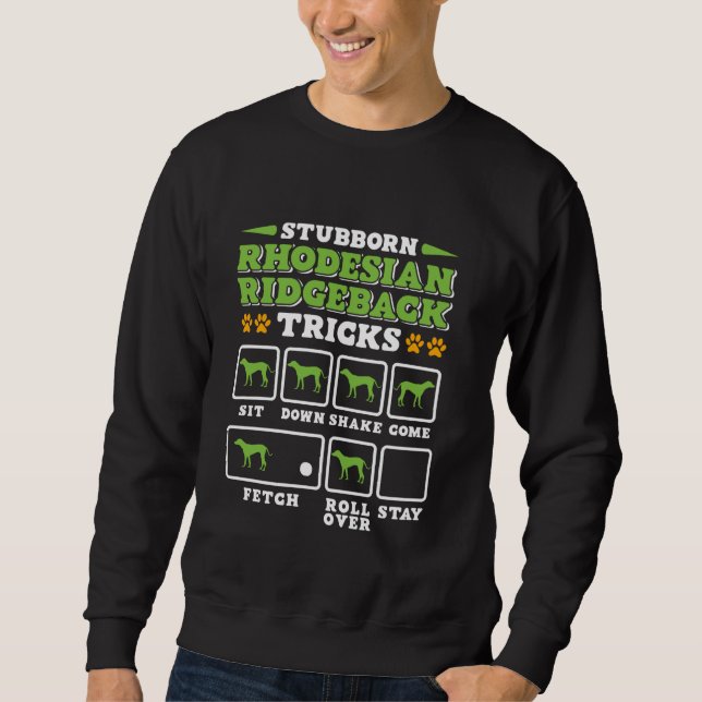 Sudadera Ridgeback STUBORN RHODESIAN RIDGEBACK TRICK Funn (Anverso)