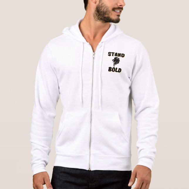 Sudadera Ridículo en negrita como leones con zip completo (Anverso)