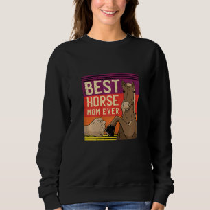 Sudadera Riding a Caballo para Mujeres Mejor Madre Ecuestre