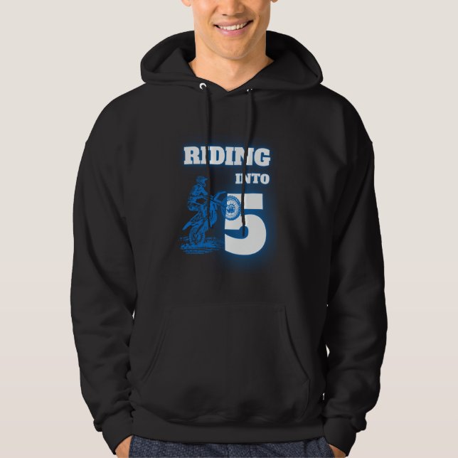 Sudadera Riding Into 5 Year Old 5th Dirt Bike Birthday Part (Anverso)