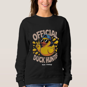 Sudadera Ríe el divertido crucero de caza del pato de cauch