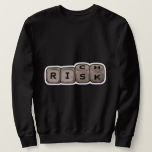 Sudadera Riesgo a Rico - Juego de Palabras con Teclas de Te