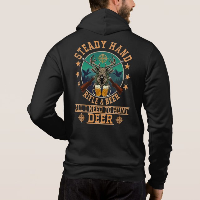SUDADERA RIFLE DE MANO CONSTANTE Y CERVEZA (Reverso)