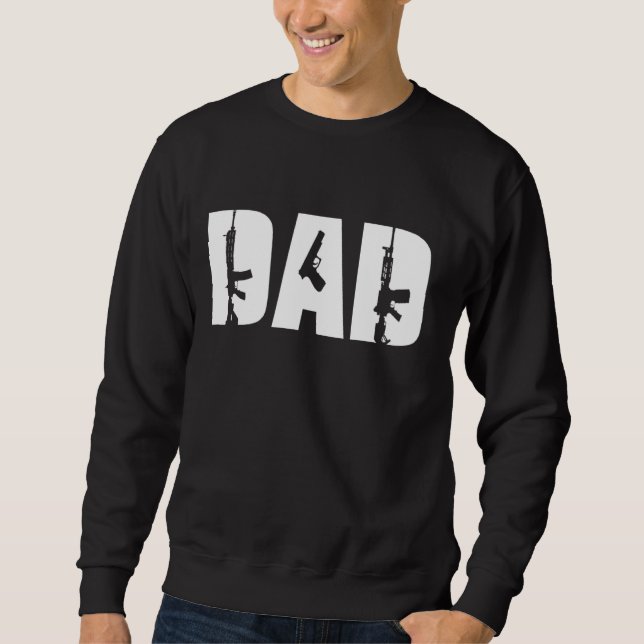Sudadera Rifle Y Pistol Dad Gun Enthusiast Pro Second Ame (Anverso)
