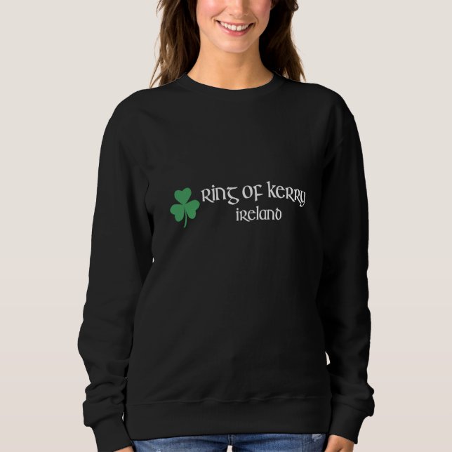 Sudadera Ring of Kerry Shamrock Souvenir Ireland Gaelic & H (Anverso)