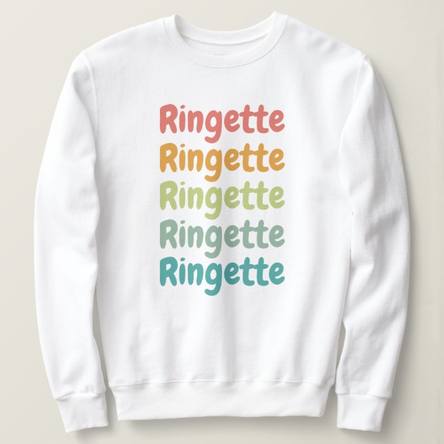 Sudadera Ringette Cute Retro Ringette Player Regalos (Anverso del diseño)