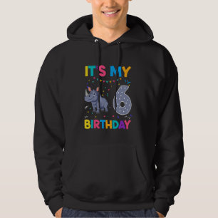 Sudadera Rinoceronte 6 años 6 cumpleaños Amor rinoceronte