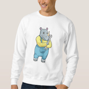 Sudadera Rinoceronte como mecánico con llave