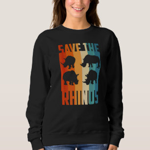 Sudadera Rinoceronte de Sumatra salva al animal rinoceronte