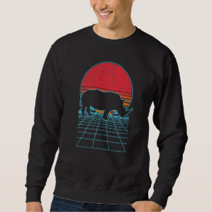 Sudadera Rinoceronte divertida de Unicornio de los años 90