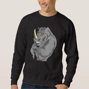 Sudadera Rinoceronte muscular Rinoceronte Bodybuilder Ani