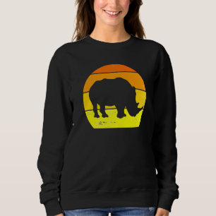 Sudadera Rinoceronte retro rinoceronte rinoceronte animal 6