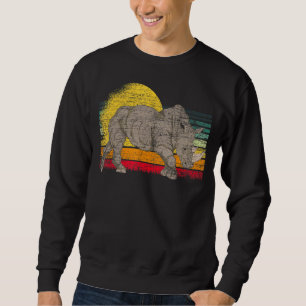 Sudadera Rinoceronte sunset rinoceronte animal azerbaiyano