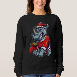 Sudadera Rinocerontes Navidades rinocerontes con deco de di