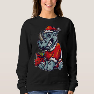 Sudadera Rinocerontes Navidades rinocerontes con deco de di