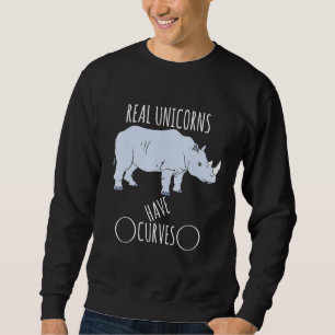 Sudadera Rinocerontes reales de Unicornio tienen curvas