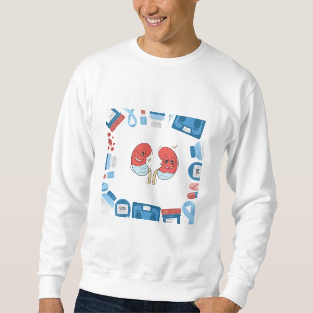 Sudadera Riñón, medicamentos, medicamentos (Anverso)