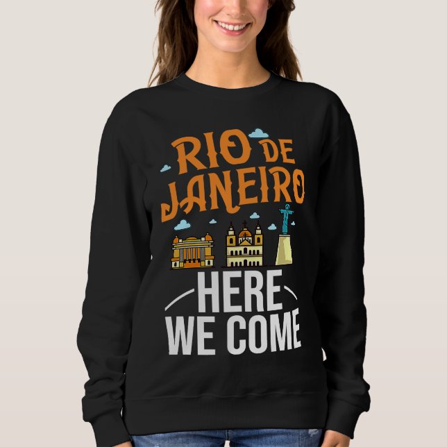 Sudadera Rio de Janeiro Brazil City Trip Skyline Map Travel (Anverso)