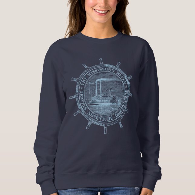Sudadera Río Misisipi. Viajes. Aventura. Descubrimientos (Anverso)